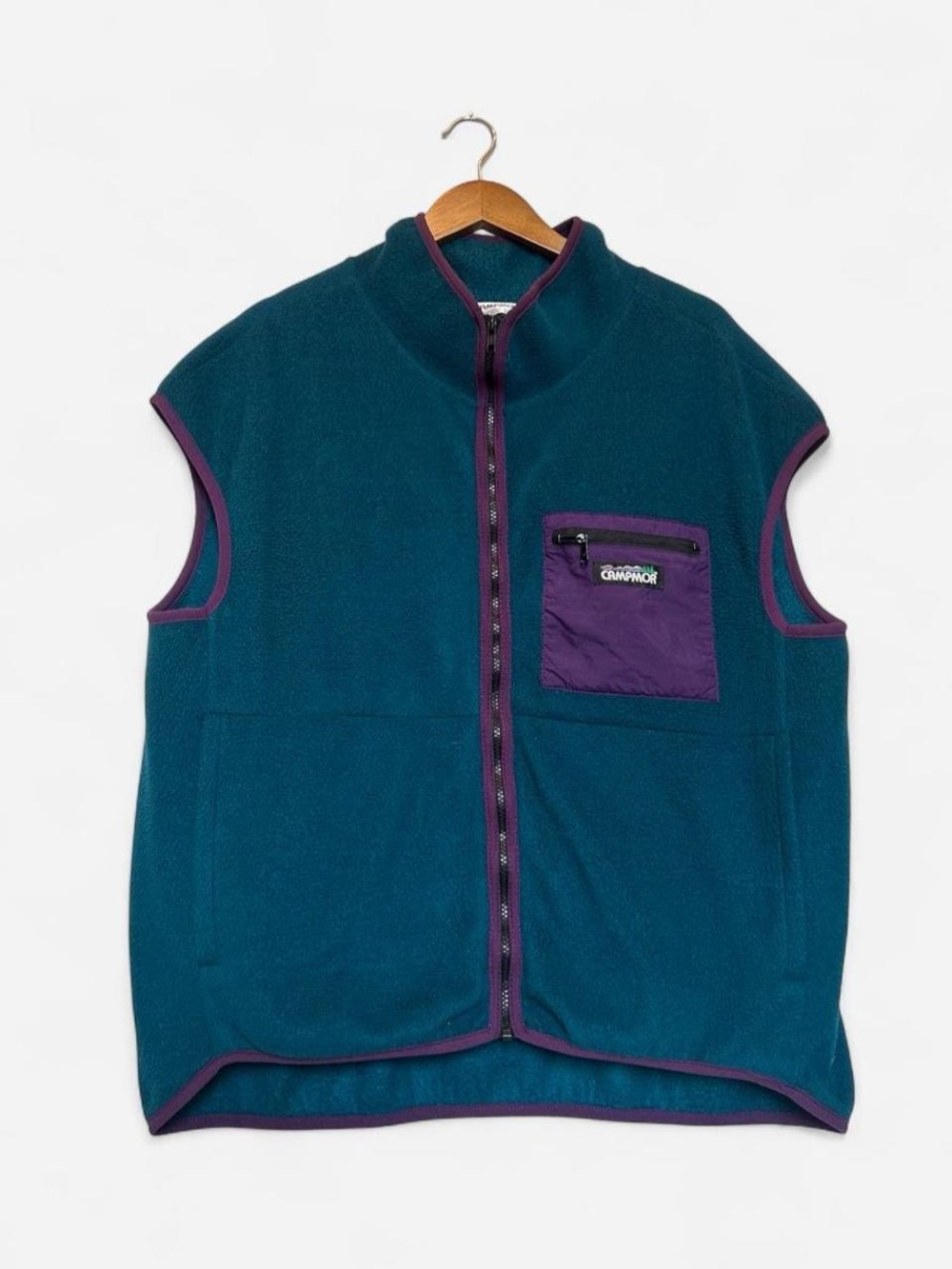 Vintage Campmor Teal & Purple Fleece Vest